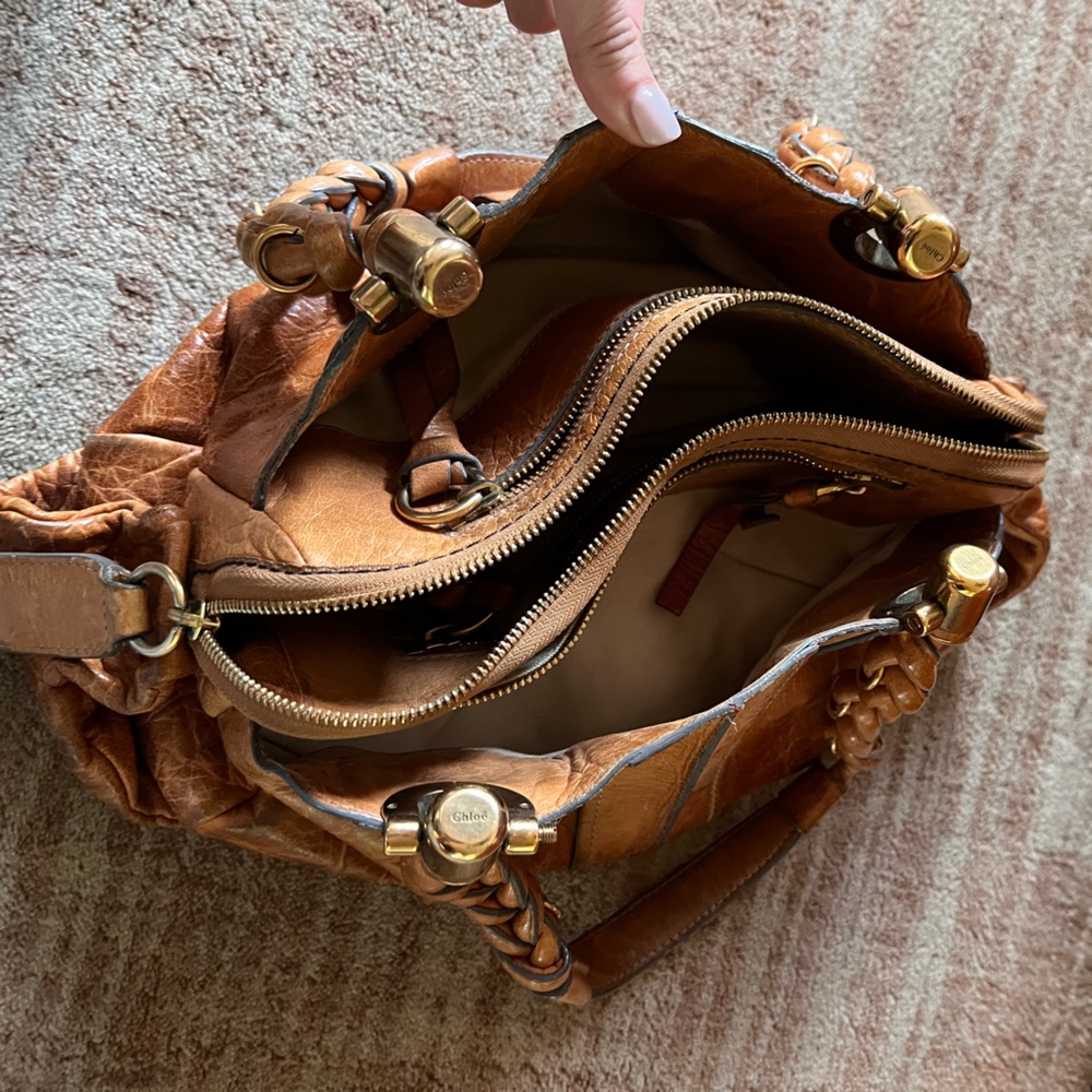 Authentic Chloe Heloise Medium Brown Leather Hobo… - image 4